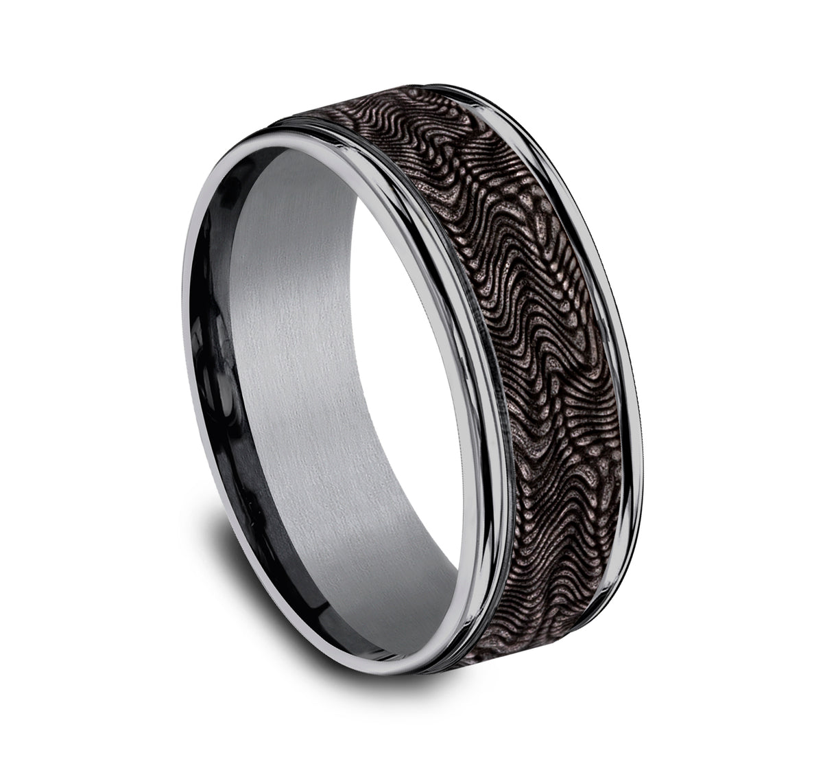 THE MAMBA 8mm Tantalum Grey Benchmark men's wedding band