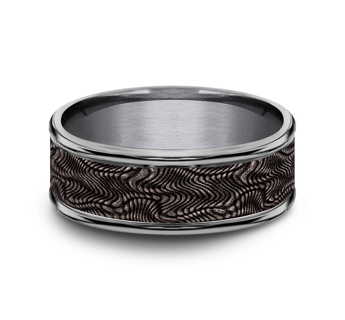 THE MAMBA 8mm Tantalum Grey Benchmark men's wedding band