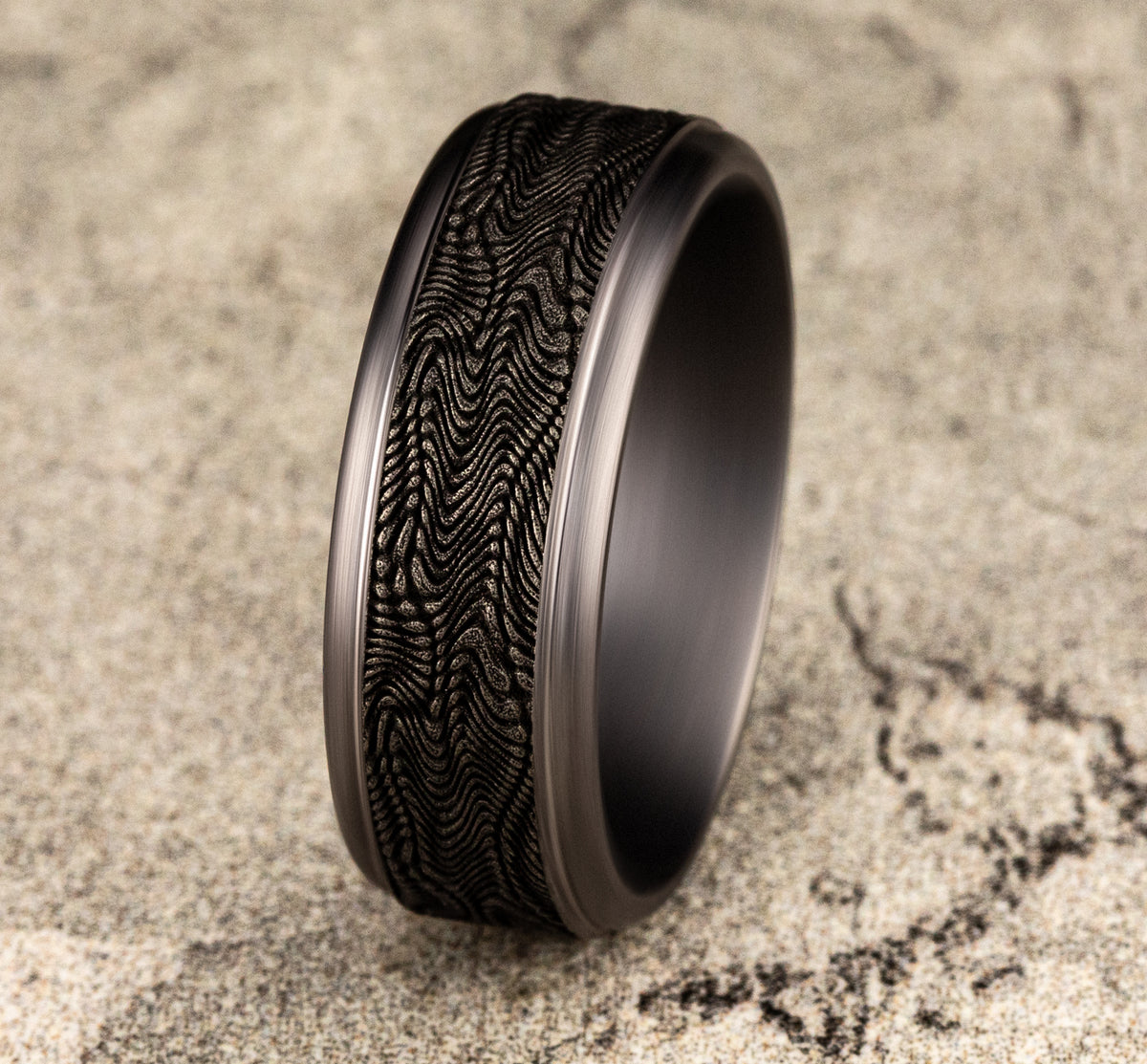 THE MAMBA 8mm Tantalum Grey Benchmark men's wedding band