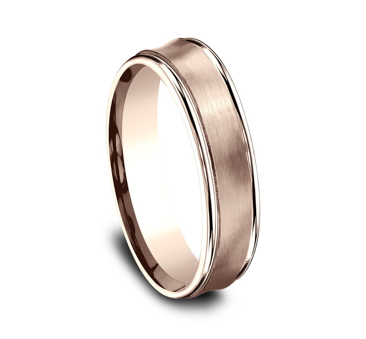THE DESOTO 5.5mm 14K Rose Benchmark men's wedding band