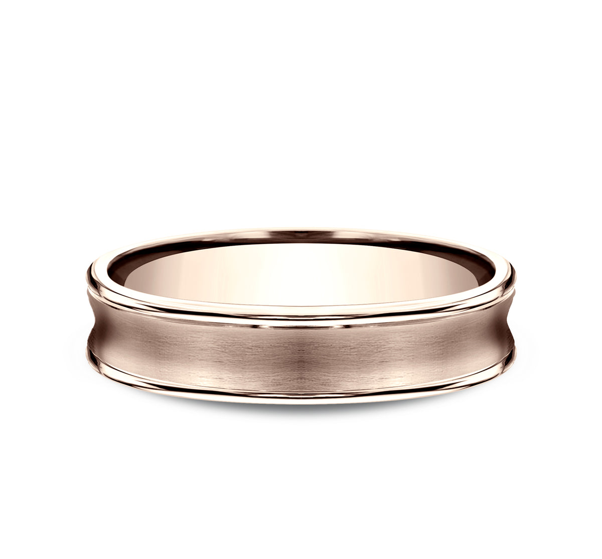 THE DESOTO 5.5mm 14K Rose Benchmark men's wedding band