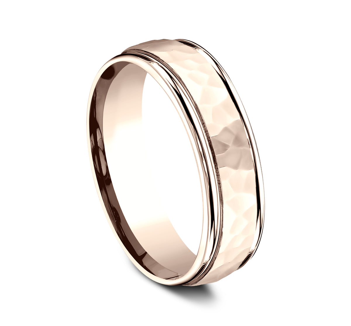 THE WILSON 6.5mm 14K Rose Benchmark men's wedding band