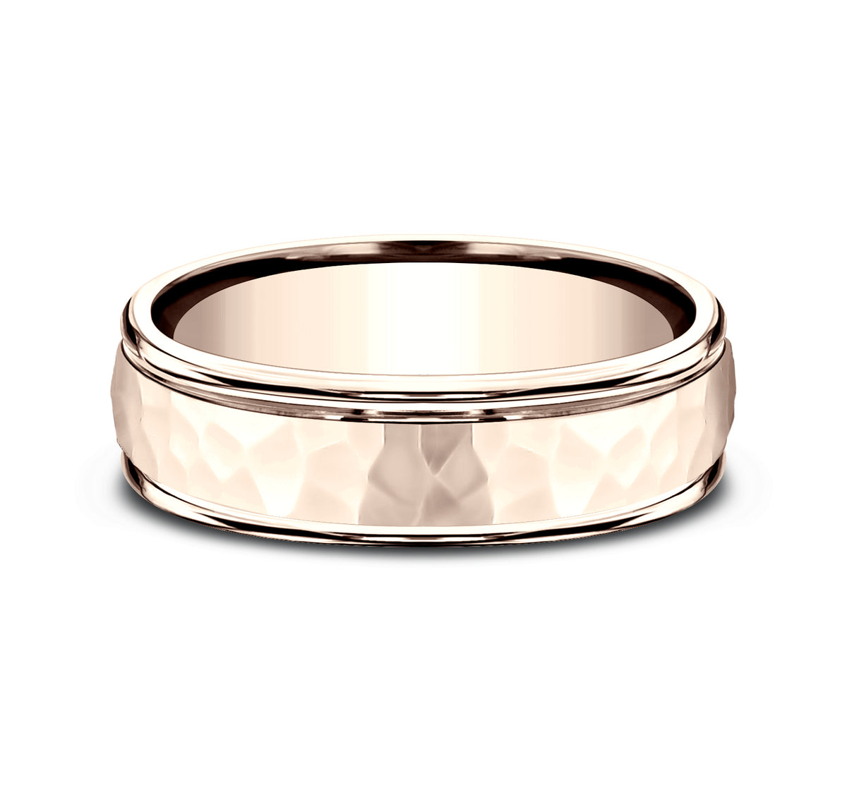 THE WILSON 6.5mm 14K Rose Benchmark men's wedding band