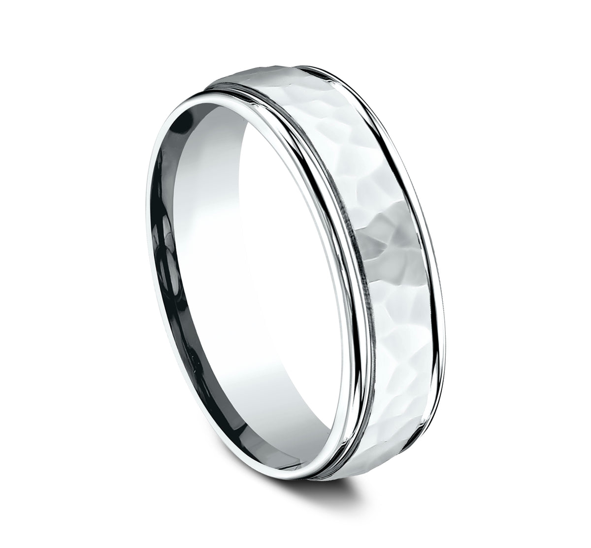 THE WILSON 6.5mm 14K White Benchmark men's wedding band