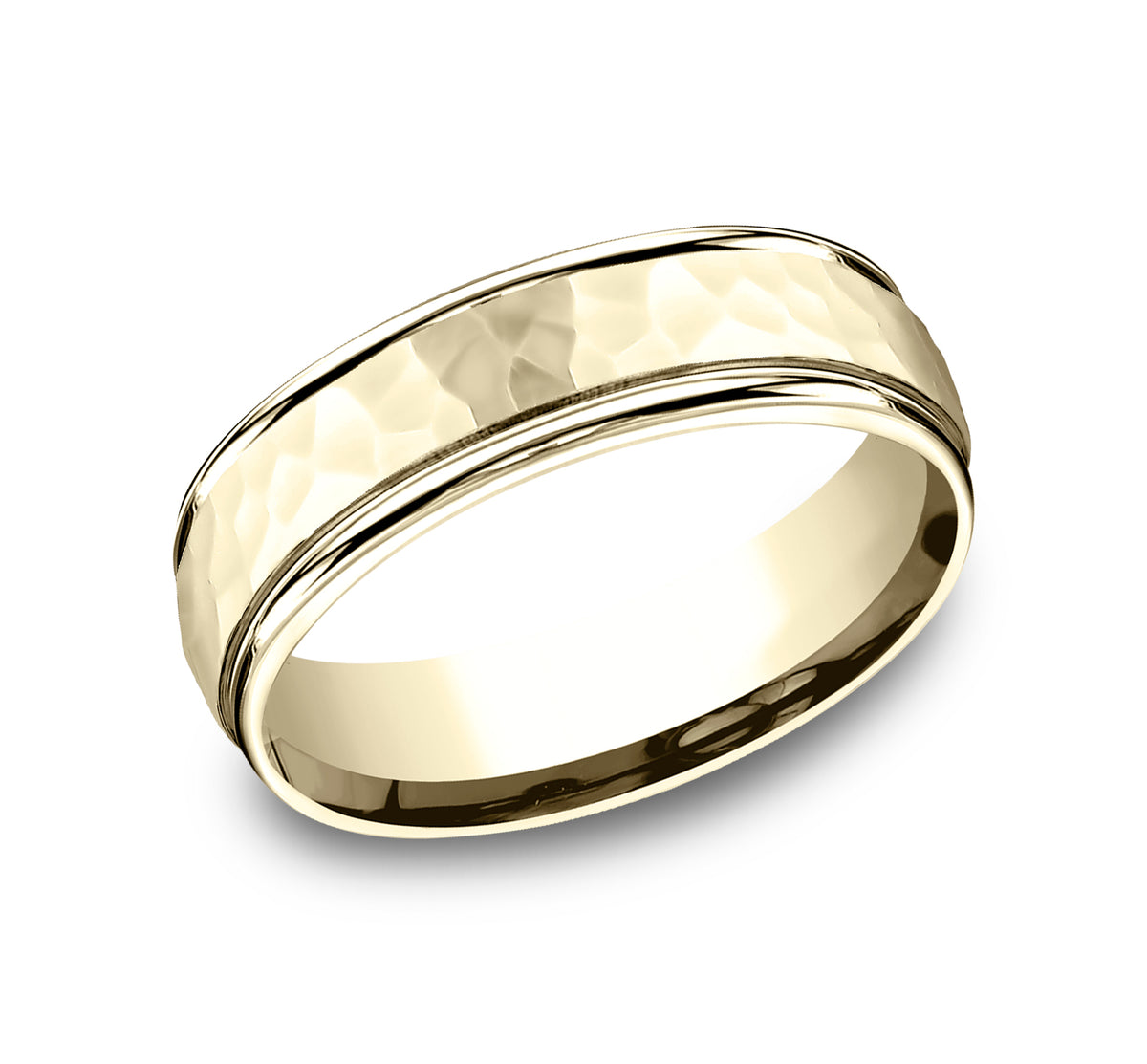 THE WILSON 6.5mm 14K Yellow Benchmark men's wedding band