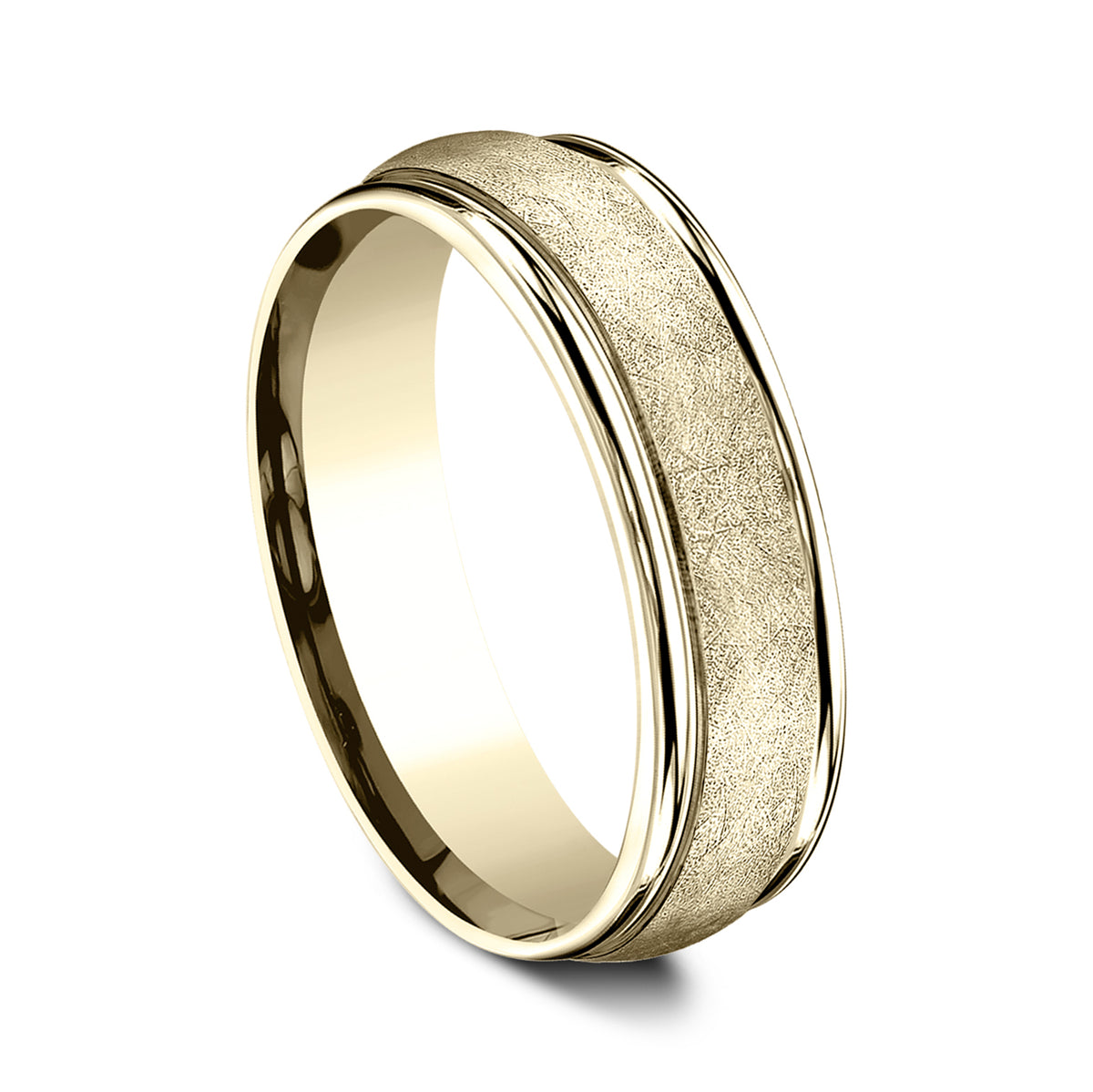 THE EZRA 6.5mm 14K Yellow Benchmark men's wedding band