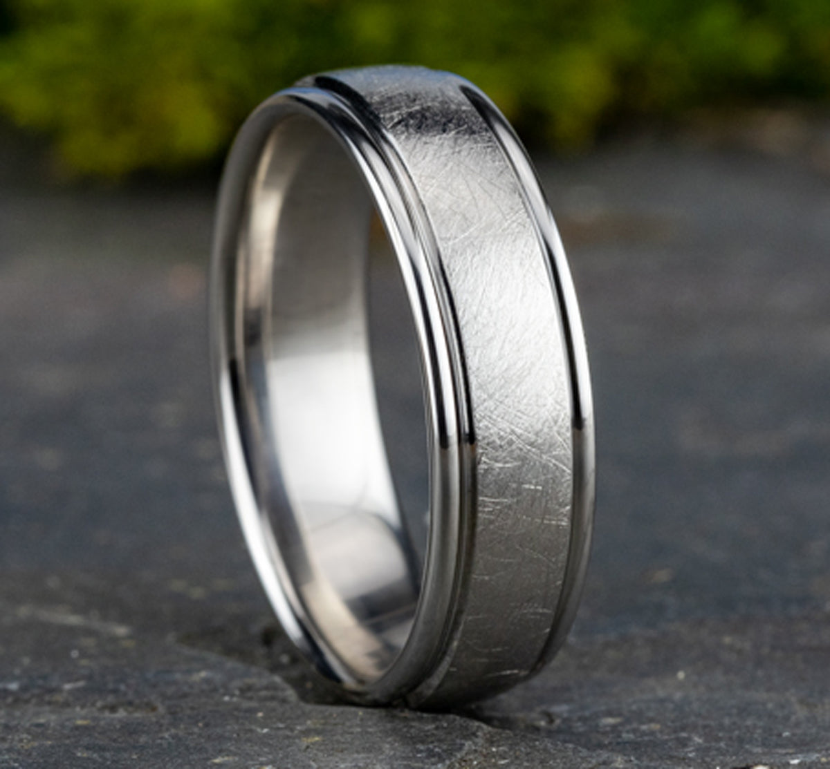 THE EZRA 6.5mm Cobalt White Benchmark men's wedding band