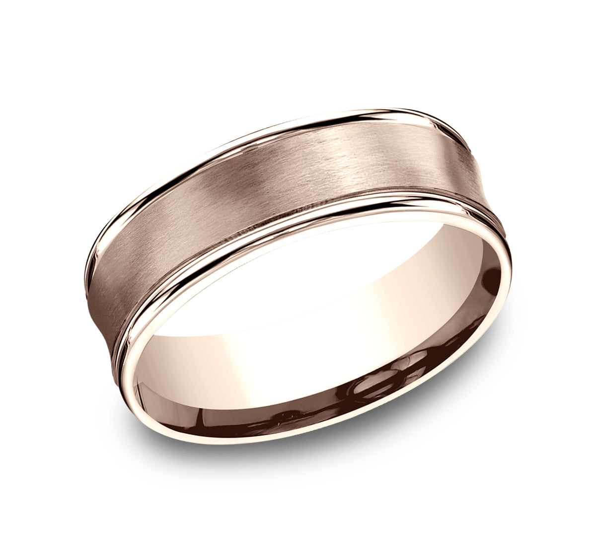 THE DESOTO 5.5mm 14K Rose Benchmark men's wedding band