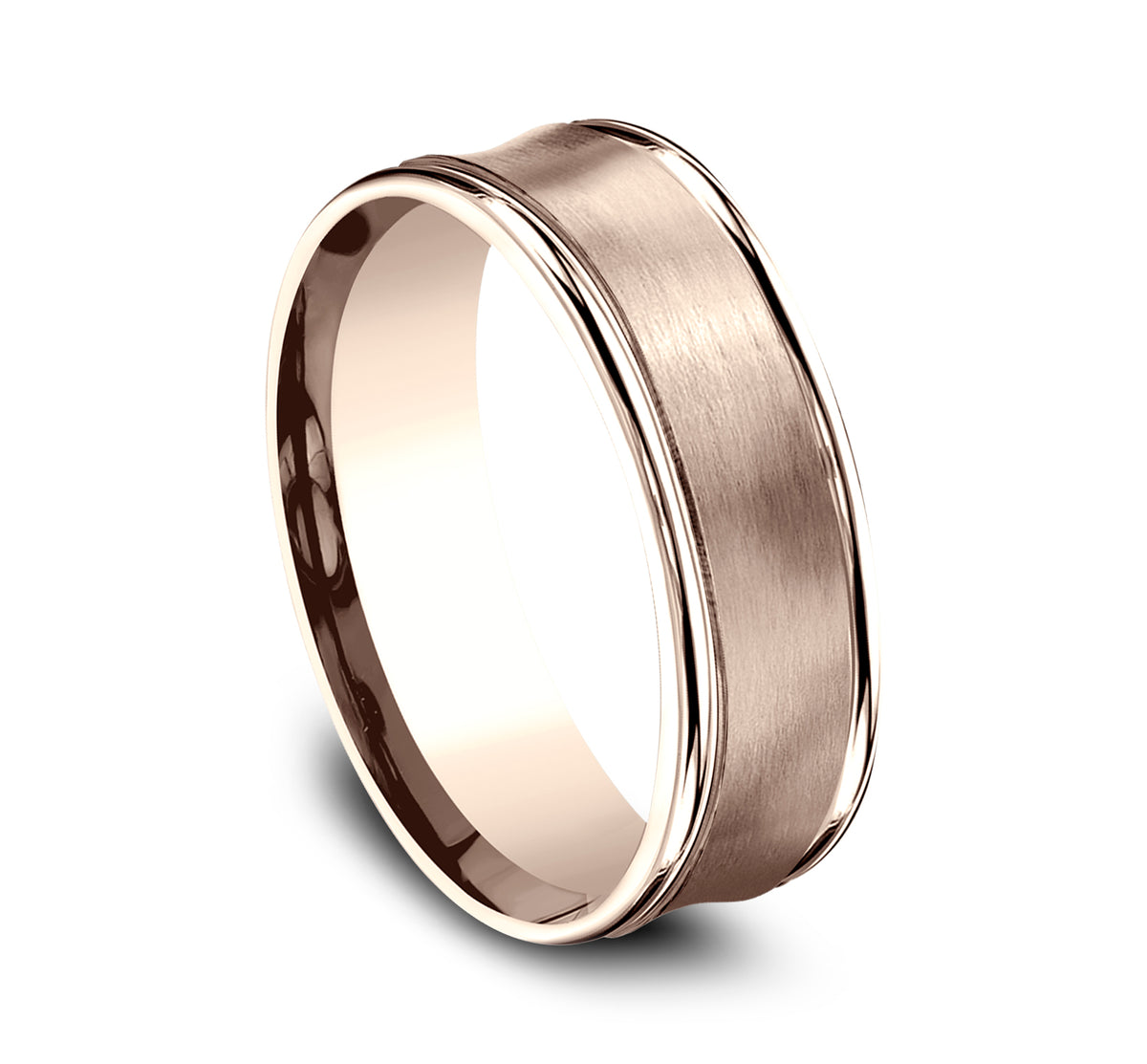 THE DESOTO 5.5mm 14K Rose Benchmark men's wedding band
