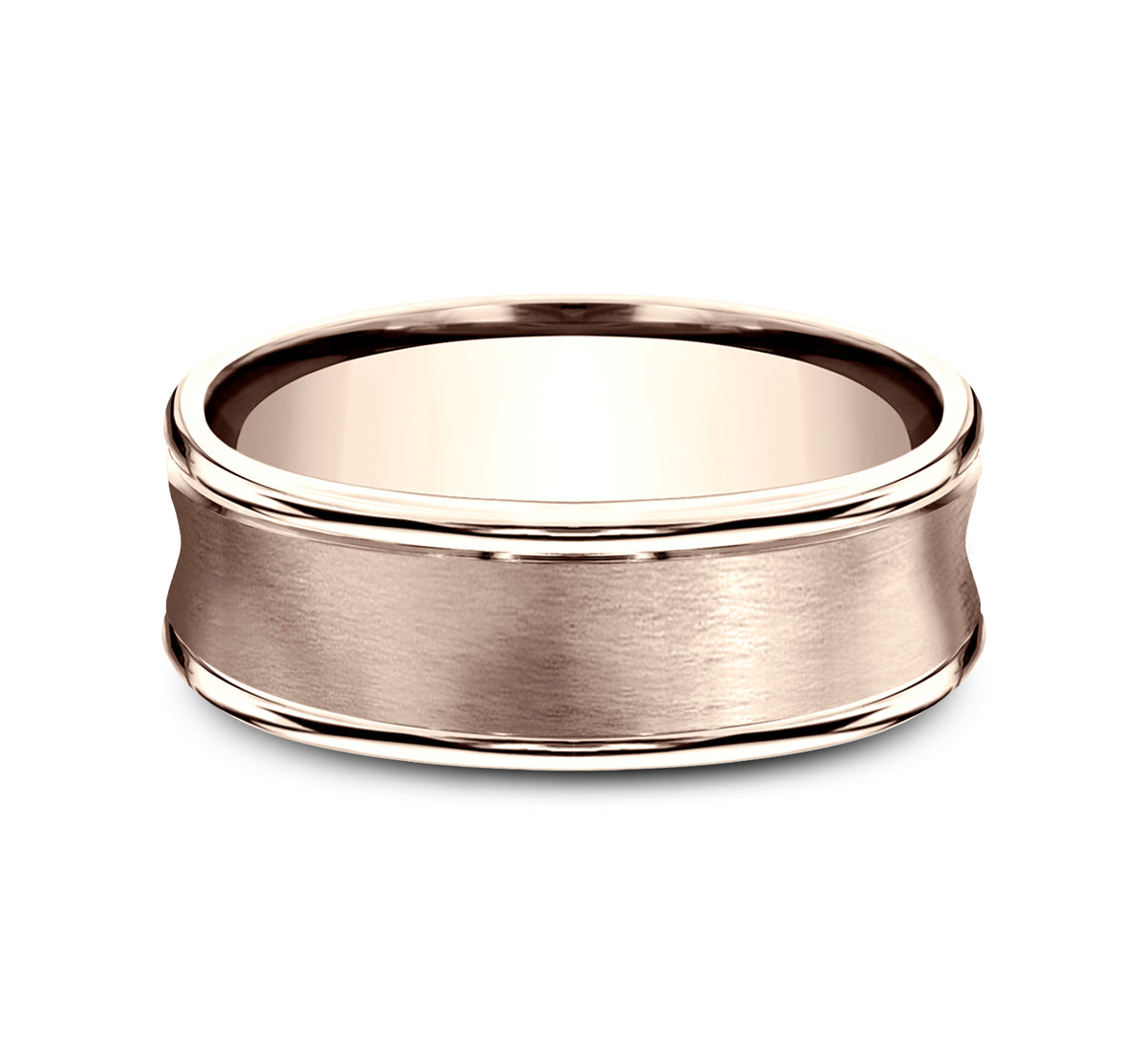 THE DESOTO 5.5mm 14K Rose Benchmark men's wedding band