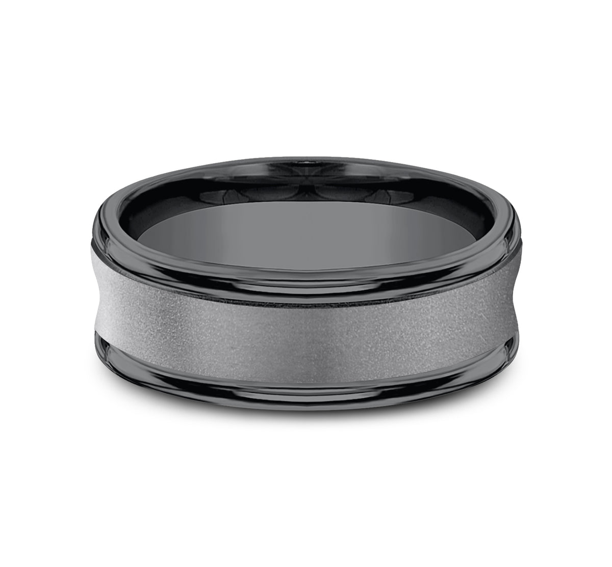 THE DESOTO 7.5mm Tantalum Dark Benchmark men's wedding band