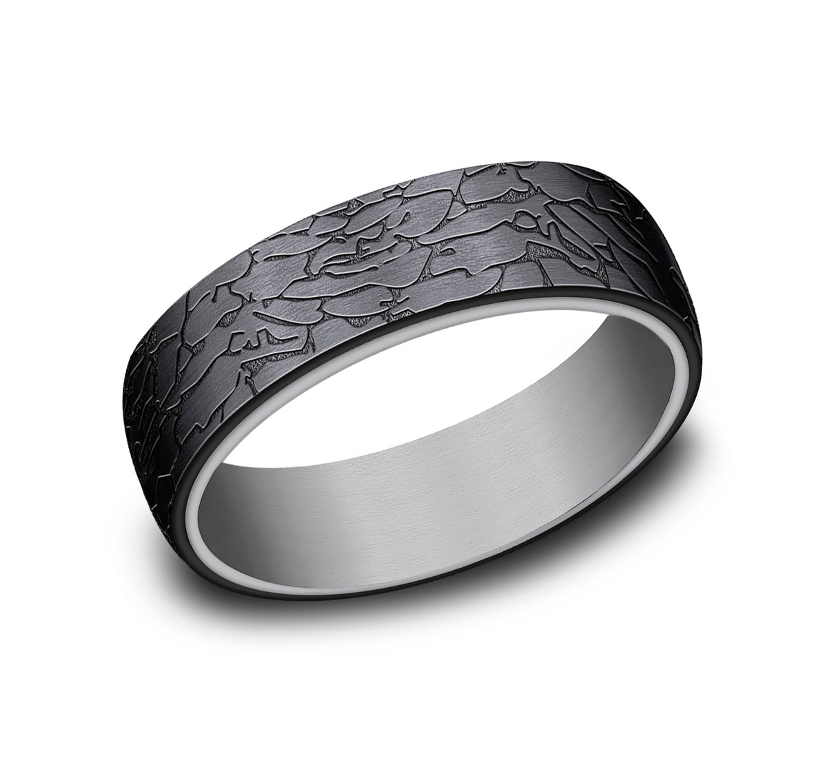 THE AVALON 6.5mm Tantalum Grey/Black Titanium Benchmark men's wedding band