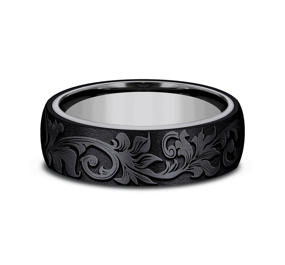 THE PALACE 6.5mm Tantalum Grey/Black Titanium Benchmark men's wedding band
