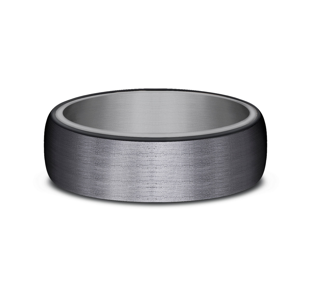THE BARON 6.5mm Tantalum Grey/Black Titanium Benchmark men's wedding band