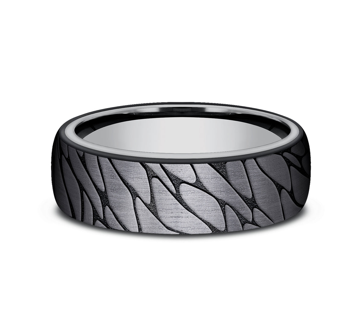 THE GOODMAN 6.5mm Tantalum Grey/Black Titanium Benchmark men's wedding band