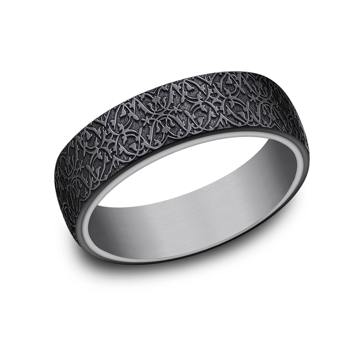 THE SULTAN 6.5mm Tantalum Grey/Black Titanium Benchmark men's wedding band
