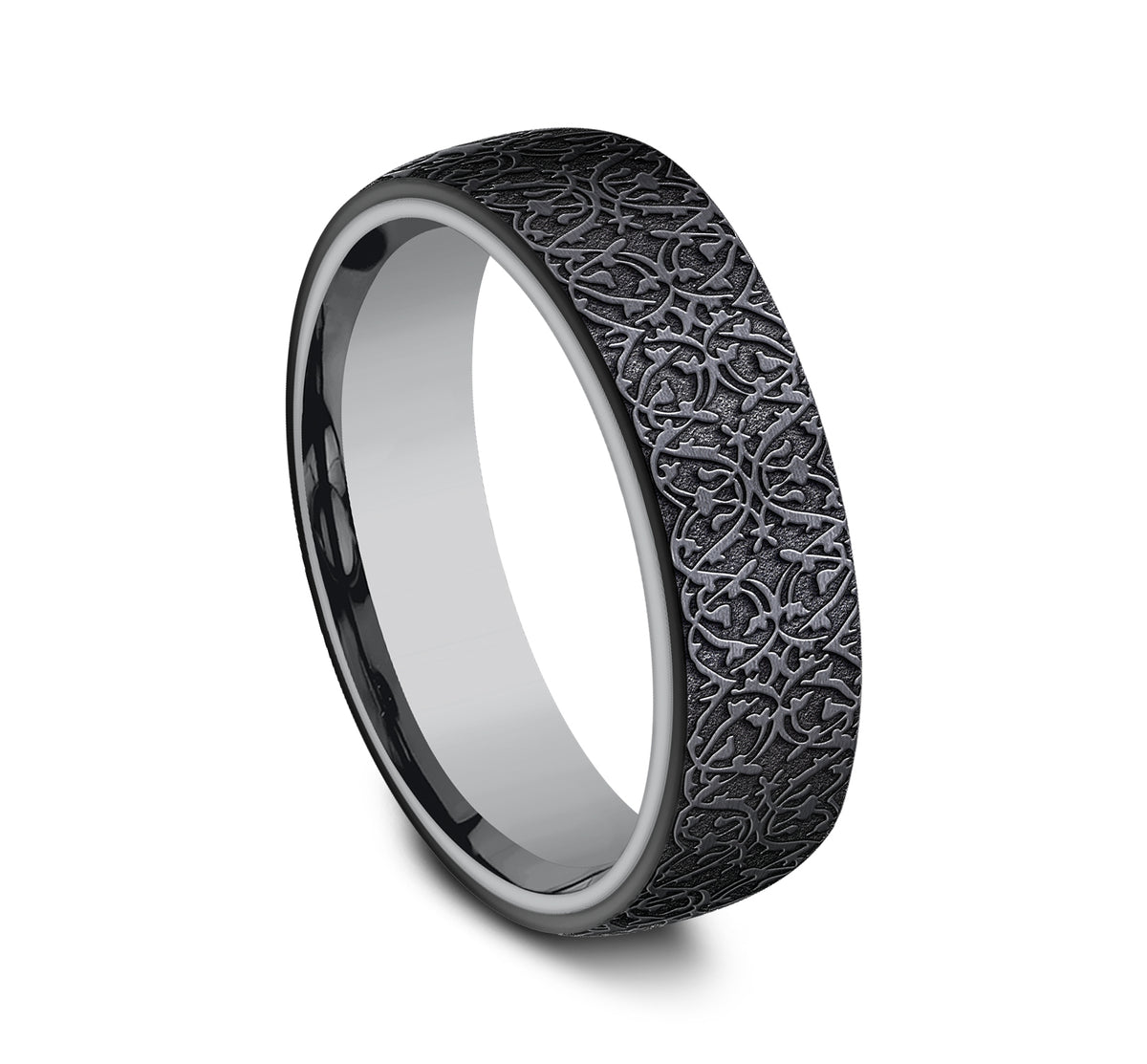 THE SULTAN 6.5mm Tantalum Grey/Black Titanium Benchmark men's wedding band