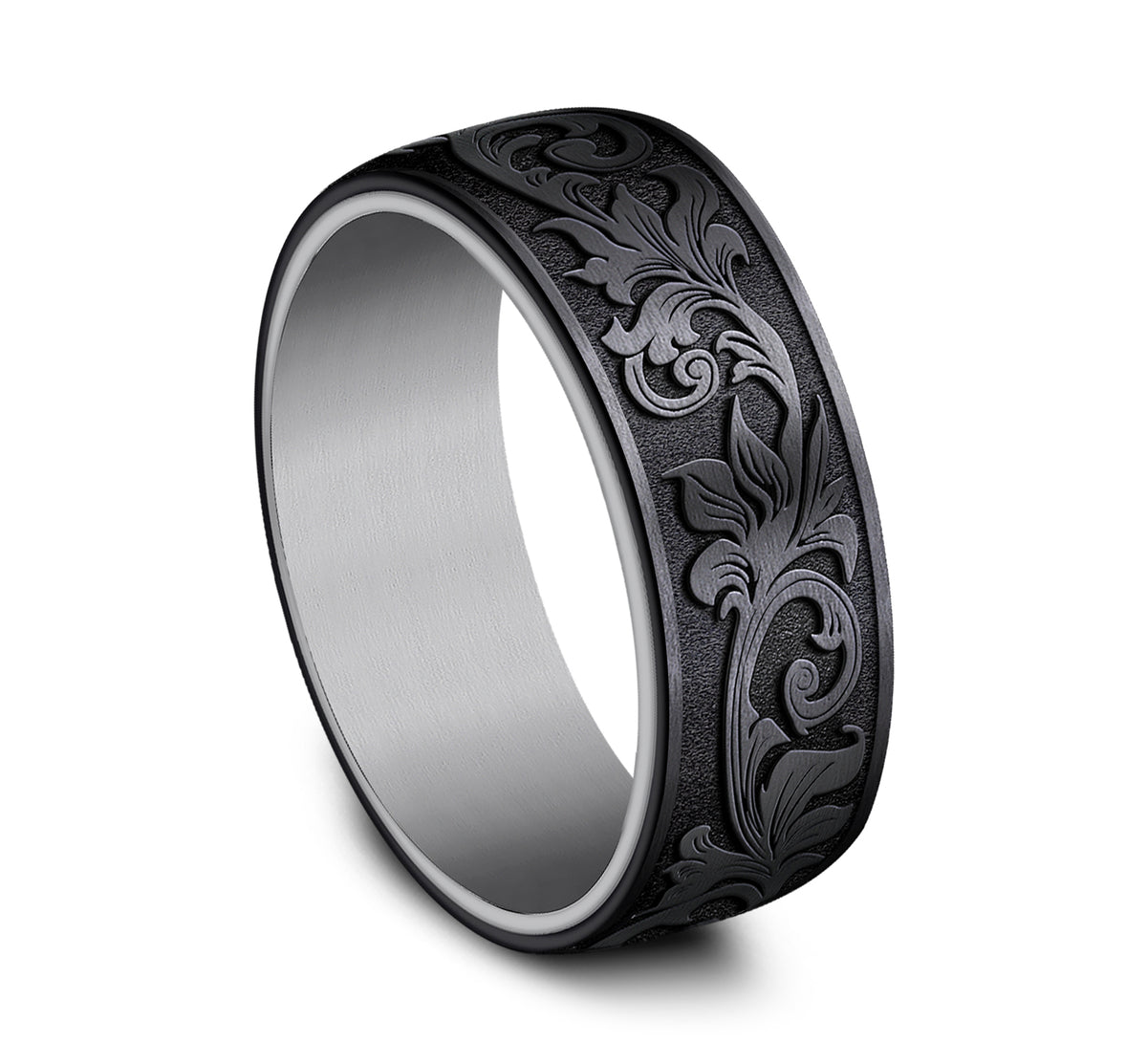 THE PALACE 6.5mm Tantalum Grey/Black Titanium Benchmark men's wedding band