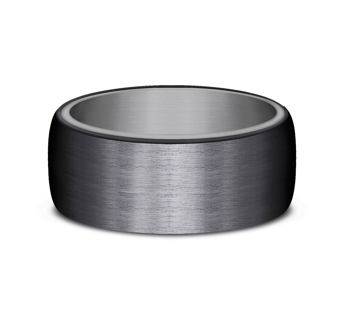 THE BARON 6.5mm Tantalum Grey/Black Titanium Benchmark men's wedding band