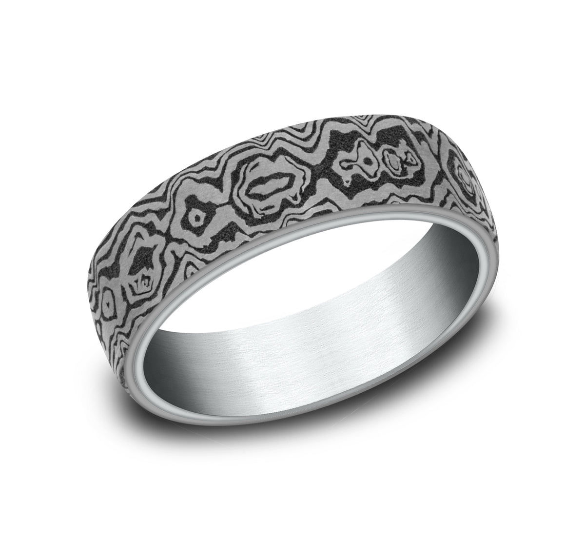 THE SWORD 6.5mm 14K White/Tantalum Grey Benchmark men's wedding band