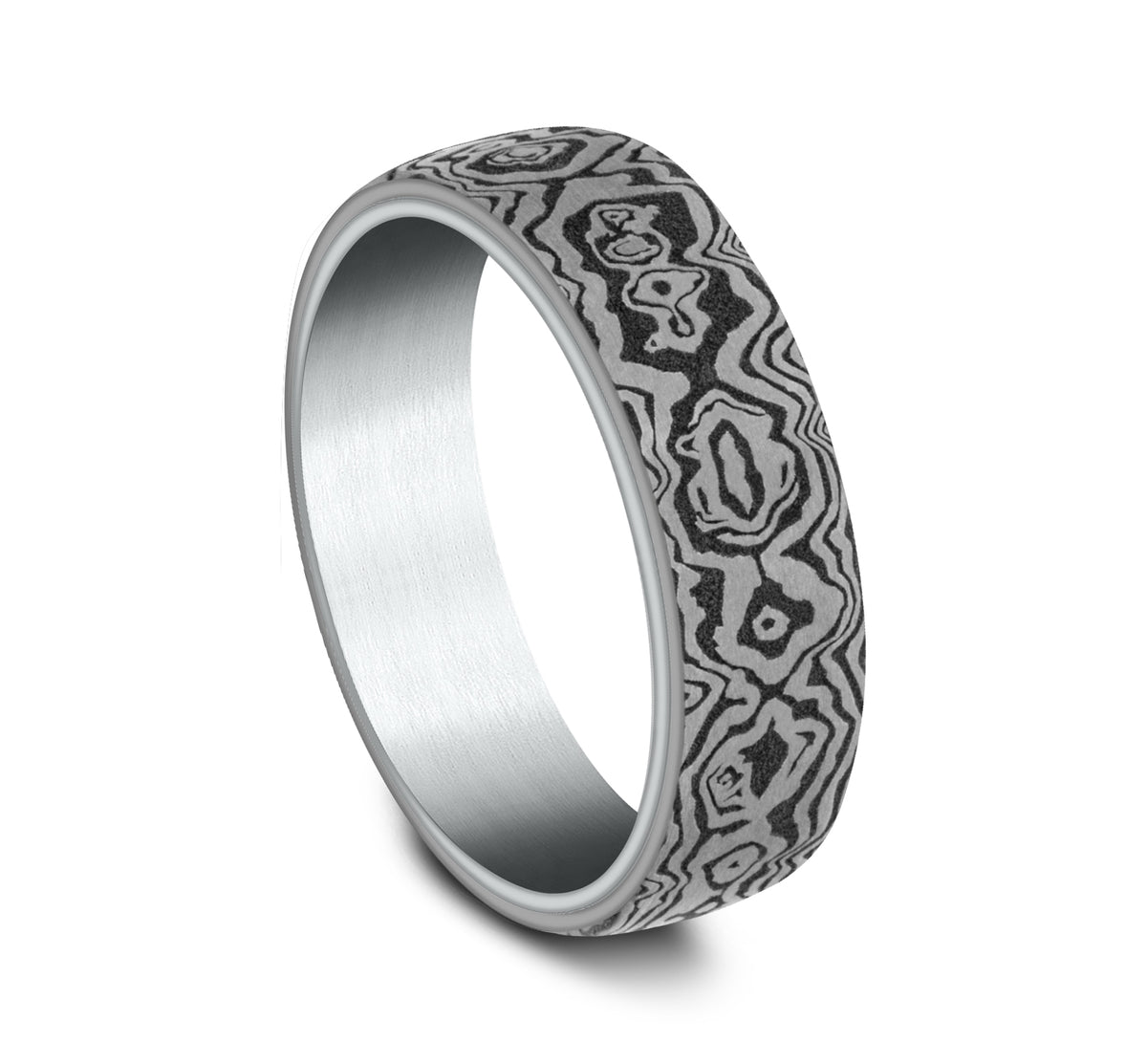 THE SWORD 6.5mm 14K White/Tantalum Grey Benchmark men's wedding band