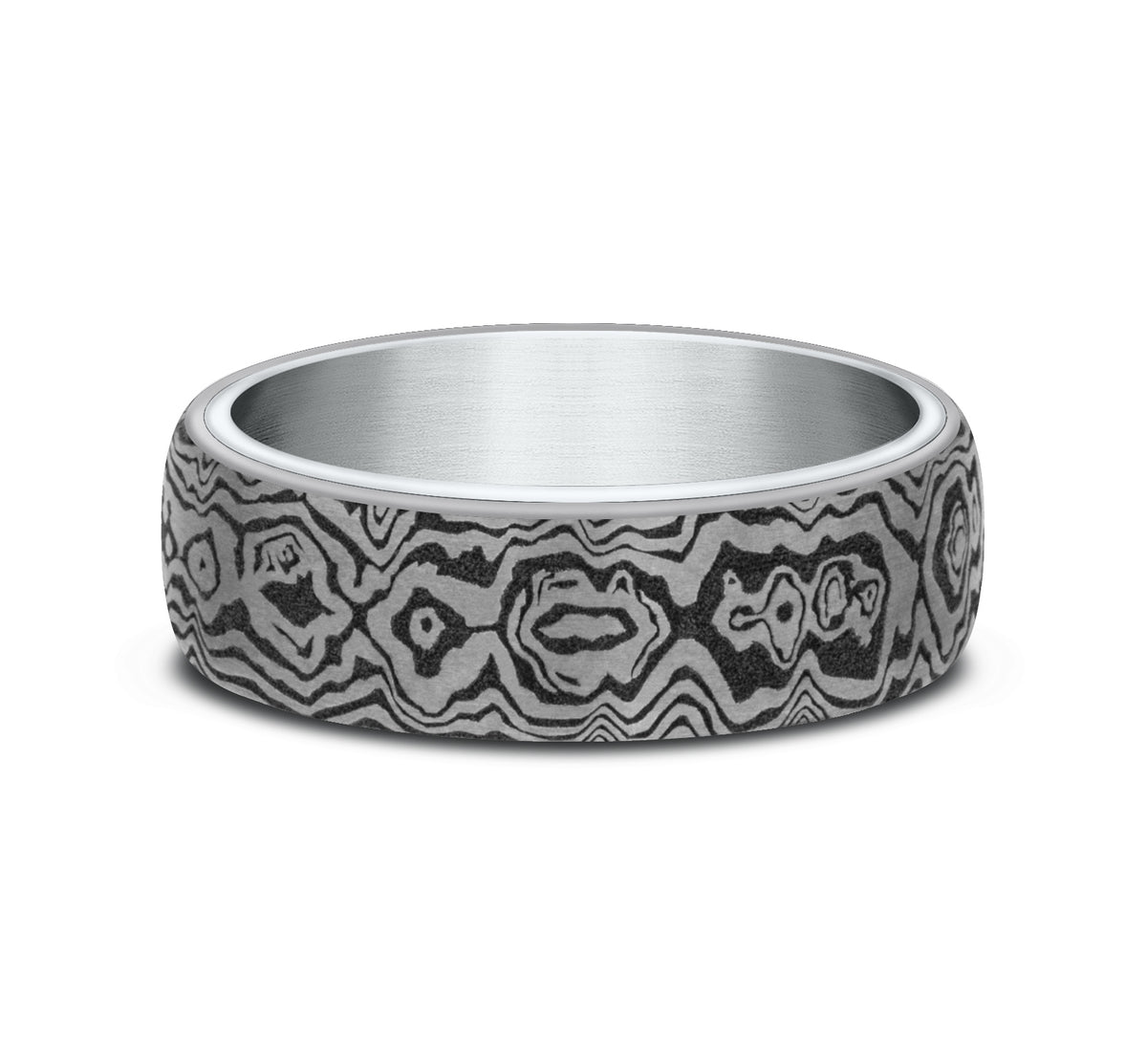 THE SWORD 6.5mm 14K White/Tantalum Grey Benchmark men's wedding band