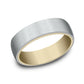 THE BARON 6.5mm 14K Yellow/White Benchmark men's wedding band