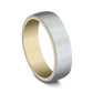 THE BARON 6.5mm 14K Yellow/White Benchmark men's wedding band