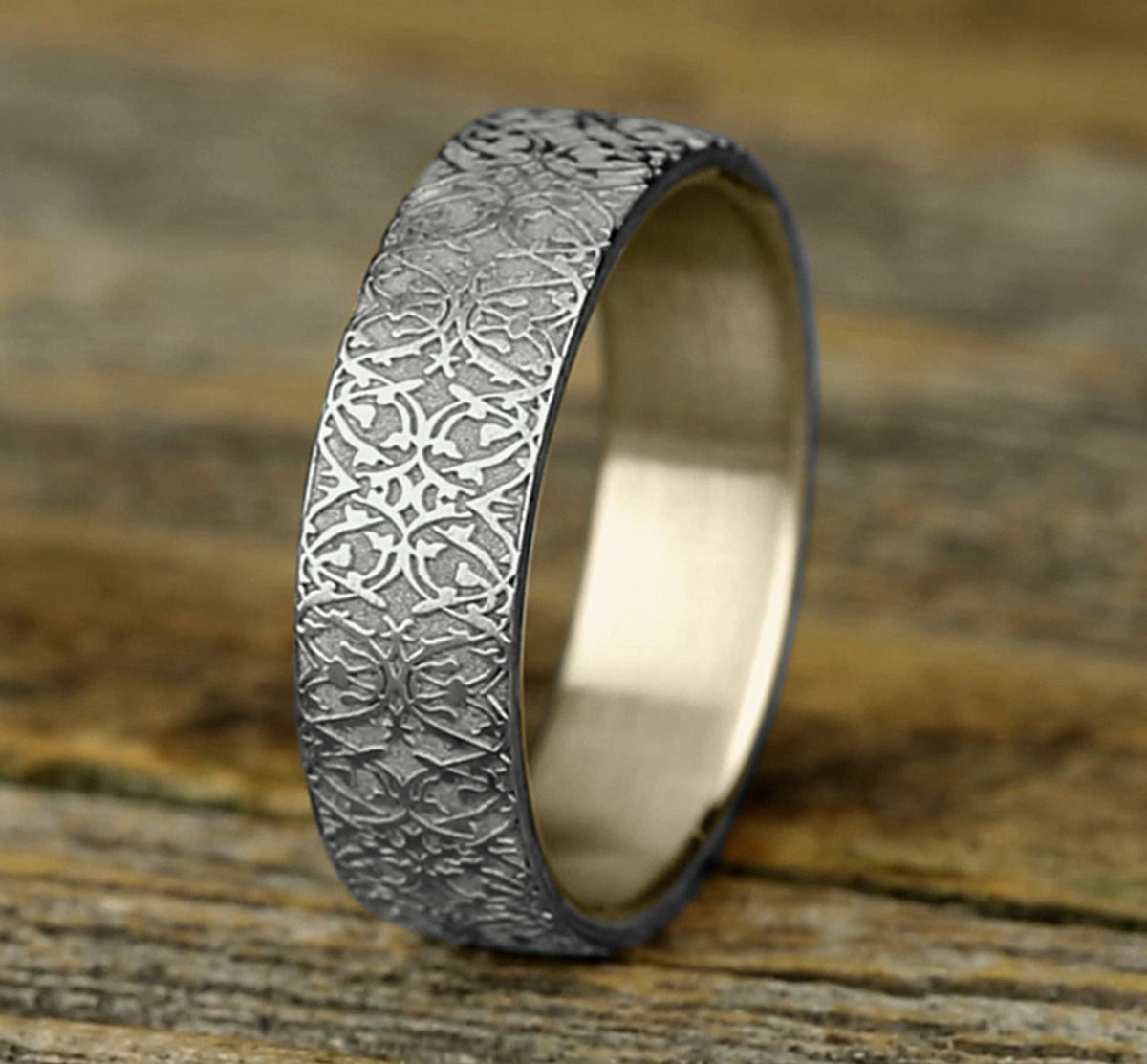 THE SULTAN 6.5mm 14K Yellow/White Benchmark men's wedding band