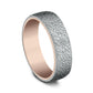 THE SULTAN 6.5mm 14K Rose/White Benchmark men's wedding band