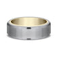 THE NOBLEMAN 6.5mm 14K Yellow/Tantalum Grey Benchmark men's wedding band