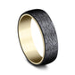 THE AVALON 6.5mm 14K Yellow/Black Titanium Benchmark men's wedding band