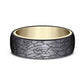 THE AVALON 6.5mm 14K Yellow/Black Titanium Benchmark men's wedding band