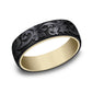THE PALACE 8mm 14K Yellow/Black Titanium Benchmark men's wedding band