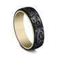 THE PALACE 8mm 14K Yellow/Black Titanium Benchmark men's wedding band