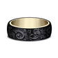 THE PALACE 8mm 14K Yellow/Black Titanium Benchmark men's wedding band