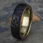 THE PALACE 8mm 14K Yellow/Black Titanium Benchmark men's wedding band