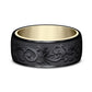 THE PALACE 8mm 14K Yellow/Black Titanium Benchmark men's wedding band