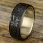 THE PALACE 8mm 14K Yellow/Black Titanium Benchmark men's wedding band