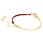 Snake bracelet Crystal pearl, Mixed cuts, Year of the Snake, Red, Gold-tone plated