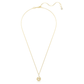 Snake pendant Crystal pearl, Mixed cuts, Year of the Snake, White, Gold-tone plated