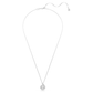Snake pendant Mixed cuts, Year of the Snake, White, Rhodium plated