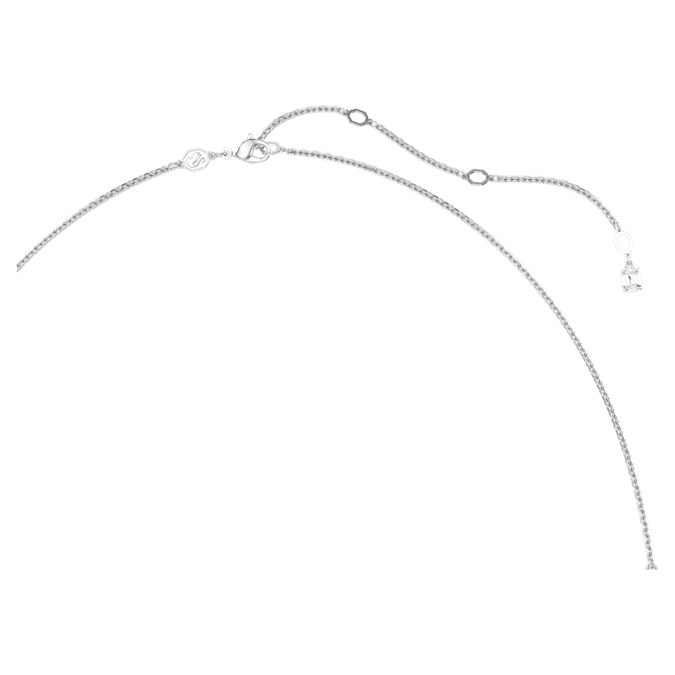 Snake strandage Crystal pearl, Mixed cuts, Year of the Snake, White, Rhodium plated