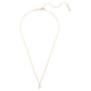 Stilla Attract pendant Round cut, White, Gold-tone plated