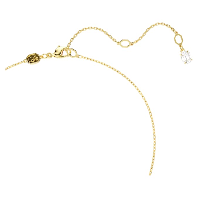 Stilla Attract pendant Square cut, White, Gold-tone plated