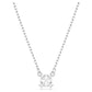 Stilla Attract pendant Square cut, White, Rhodium plated