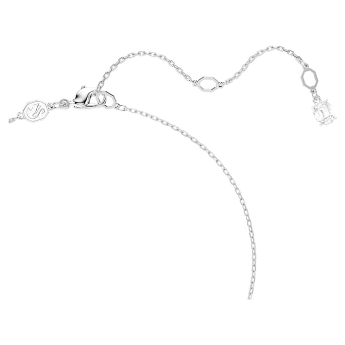 Stilla Attract pendant Square cut, White, Rhodium plated