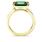 Stilla cocktail ring Rectangular cut, Green, Gold-tone plated