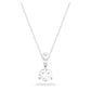 Stilla pendant Round cut, White, Rhodium plated