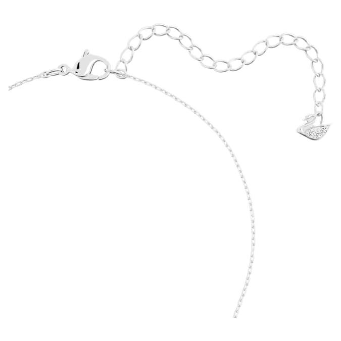 Stilla pendant Round cut, White, Rhodium plated